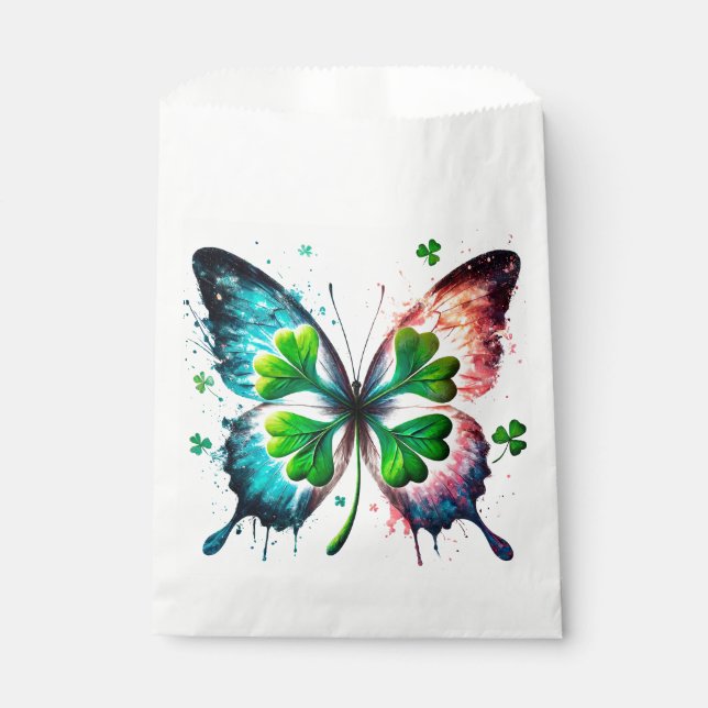 Lucky Klee mit Schmetterling Geschenktütchen (Vorderseite)