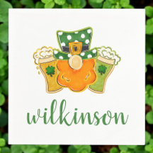 Lucky Kleeblatt Beers Leprechaun St Patrick's Name