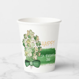 Lucky Kleeblatt Cloud Wasserfarbe Kaffee Tasse Pappbecher