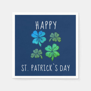 Lucky Kleeblatt Clover Happy St Patrick`s Day Serviette