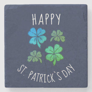 Lucky Kleeblatt Clover Happy St Patrick`s Day Steinuntersetzer