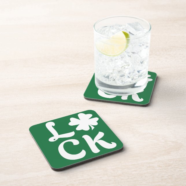 Lucky Kleeblatt Getränkeuntersetzer (Rechte Seite)