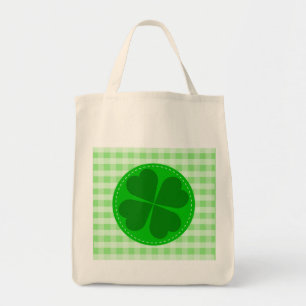 Lucky Kleeblatt Green Checked Tragetasche