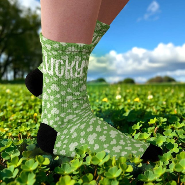 Lucky Kleeblatt Green Personalisiert Vater Socken (When you need a little bit more luck - wear these socks!)