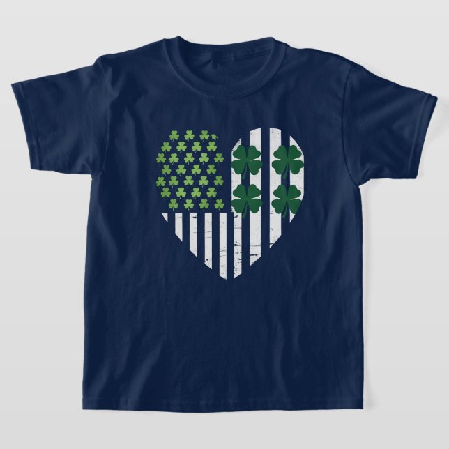 Lucky Kleeblatt Heart St. Patrick's Day Irish Prid T-Shirt (Ablage )