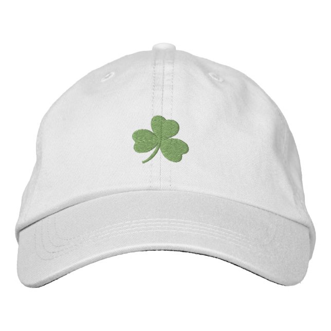 Lucky Kleeblatt Irish Green Bestickte Kappe (Vorderseite)