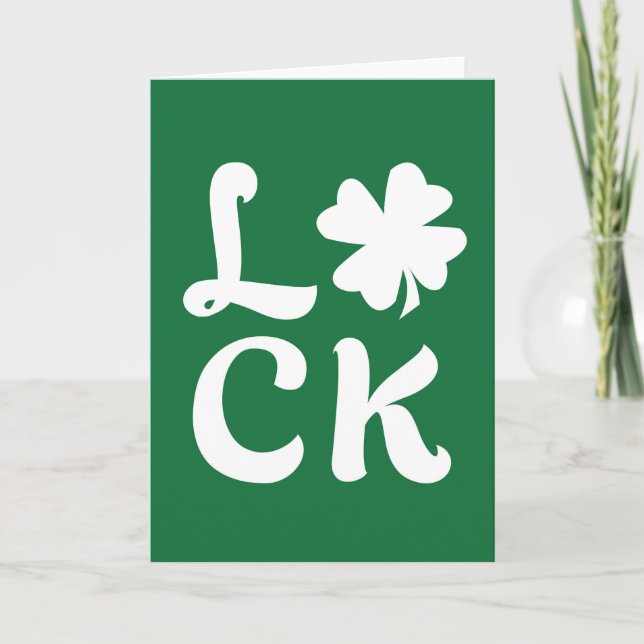 Lucky Kleeblatt Karte (Vorderseite)