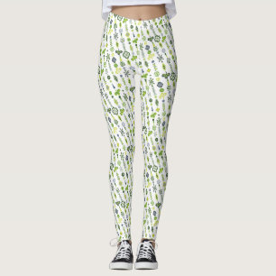Lucky Kleeblatt Kleber Minimal modern gestreift Leggings