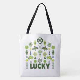 Lucky Kleeblatt Kleber Minimal Modernes Muster Wei Tasche