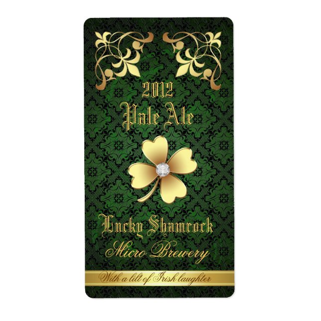 Lucky Kleeblatt Lace Gold Beer Label (Vorne)
