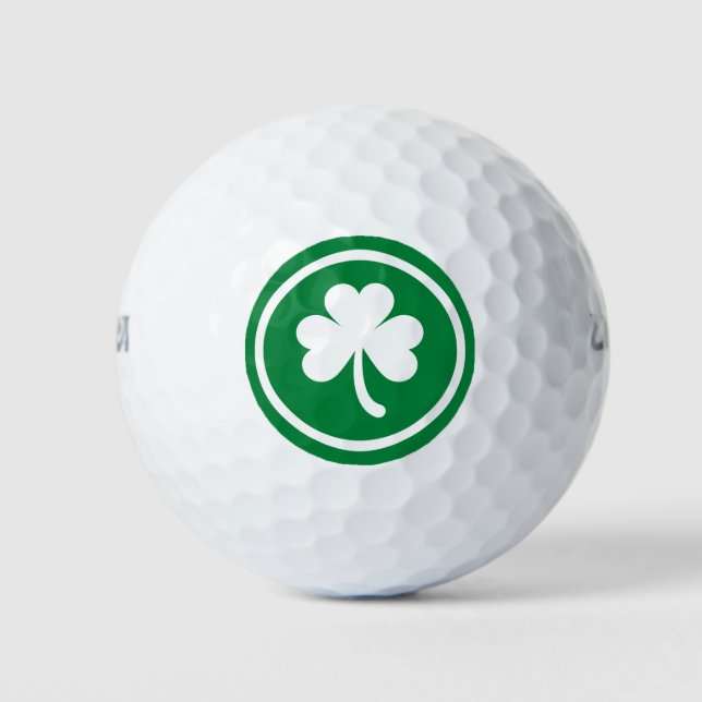 Lucky Kleeblatt Saint Patrick's Day Golfball (Vorderseite)