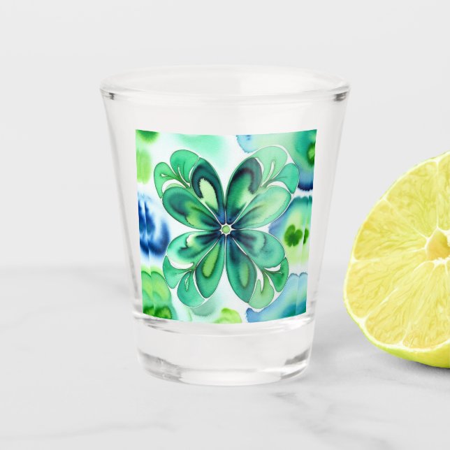Lucky Kleeblatt Schnapsglas (Vorderseite)