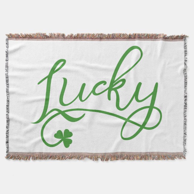 Lucky Kleeblatt St Patricks Day Irish Decke (Vorderseite)