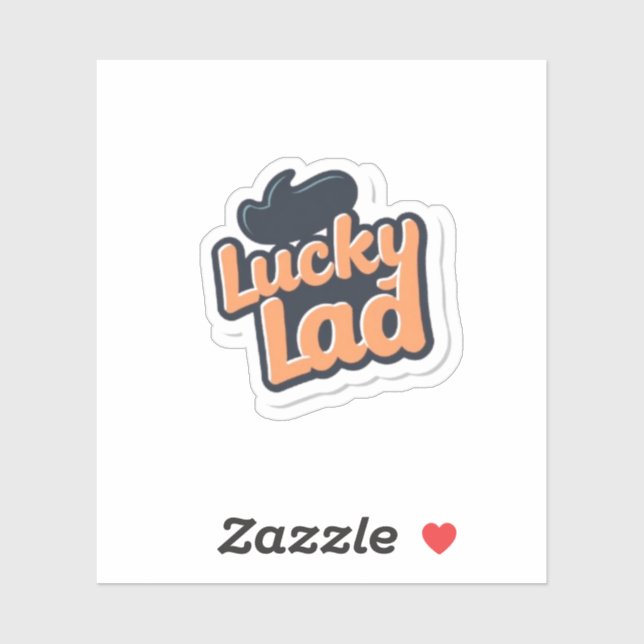 Lucky Lad St Patricks Day Kids Shamrock Aufkleber (Blatt)