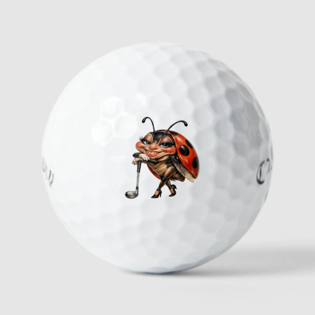 Lucky Ladybug Callaway Supersoft Golfbälle (Vorderseite)