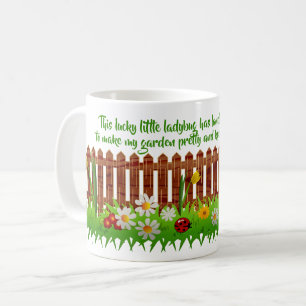 Lucky Ladybug dans le poème Poem Mug du jardin de
