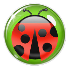 Lucky LadyBug Drawer / Cabinet Knobs - SRF Keramikknauf