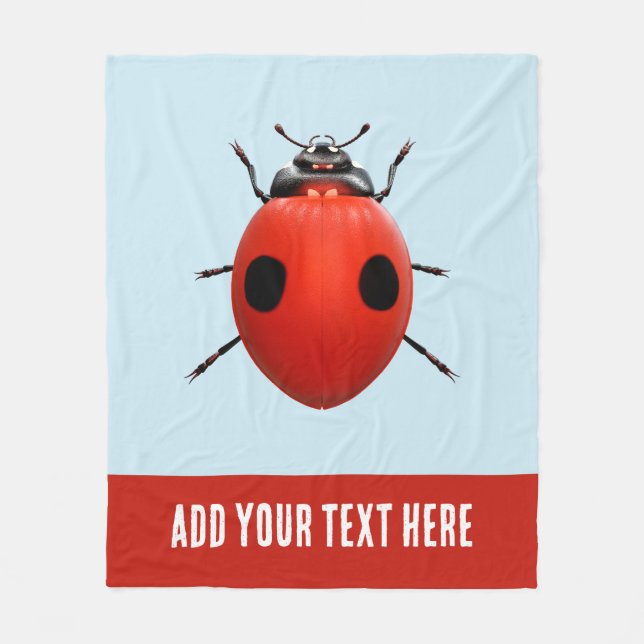 Lucky Ladybug Fleecedecke (Vorderseite)