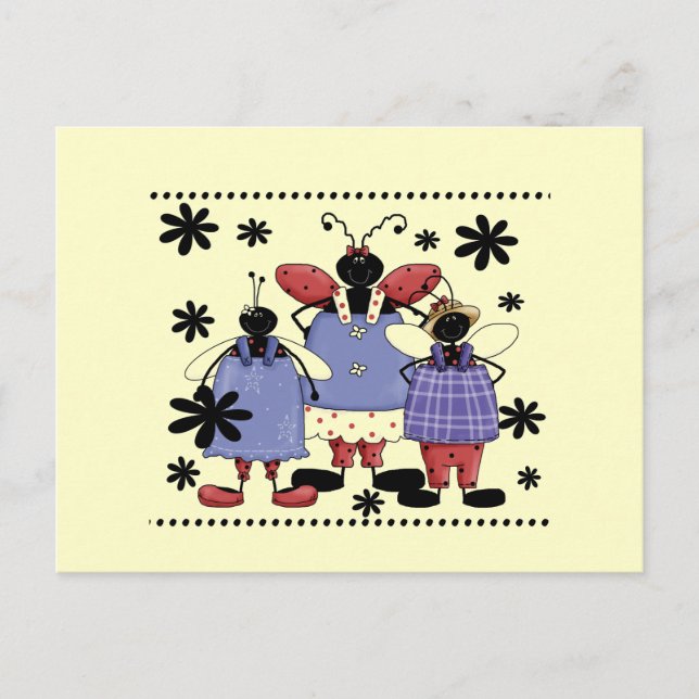 Lucky Ladybug Friends Tshirts und Geschenke Postkarte (Vorderseite)