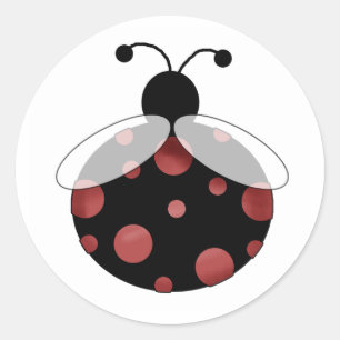 Lucky Ladybug Runder Aufkleber