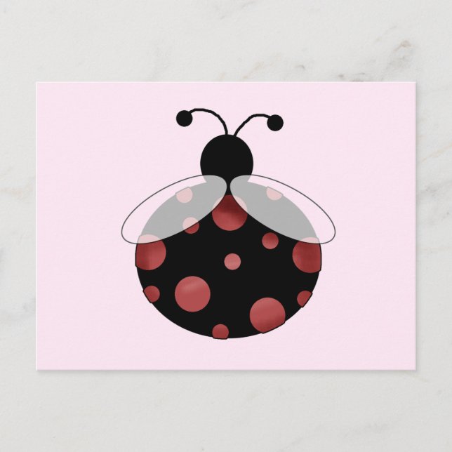 Lucky Ladybug T - Shirt und Geschenke Postkarte (Vorderseite)