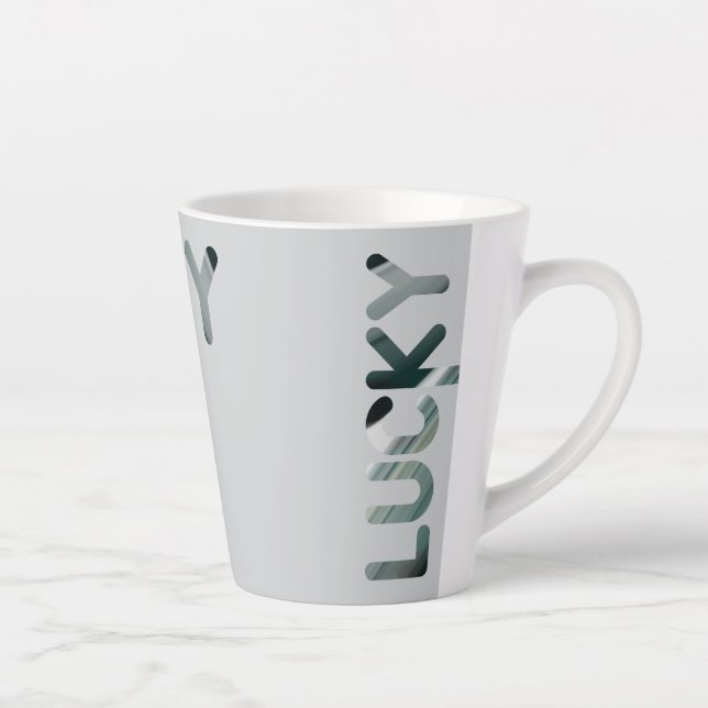 LUCKY Latte Tasse Abstrakter Trend Räume Grün (Rechts)