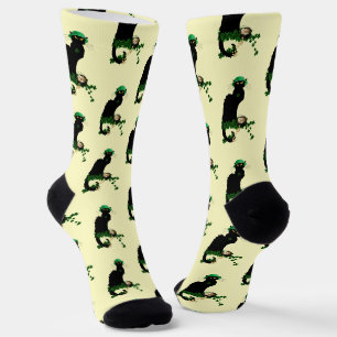 Lucky Le Chat Noir St. Patrick's Day Socken