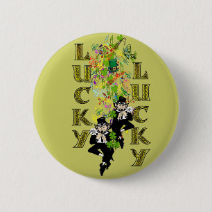 Lucky Leprechaun Button