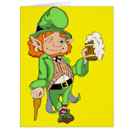 Lucky Leprechaun Giant St. Patricks Grußkarte
