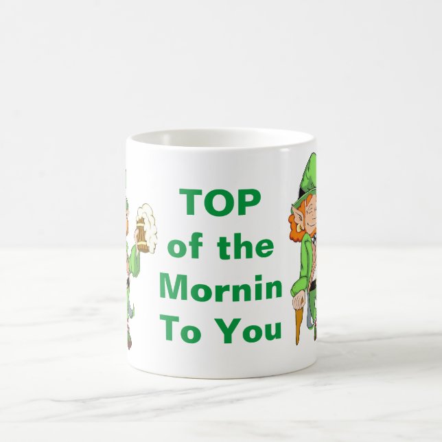 Lucky Leprechaun Haut de la Mug de café Mornin (Centre)