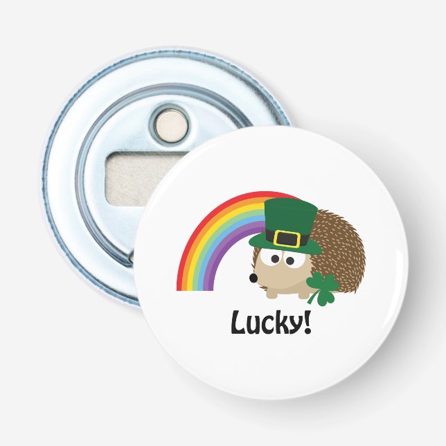 Lucky Leprechaun Igel Flaschenöffner (Vorderseite)