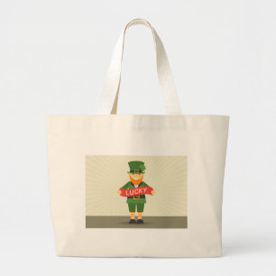 lucky leprechaun jumbo stoffbeutel