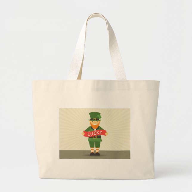 lucky leprechaun jumbo stoffbeutel (Vorne)