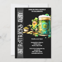Lucky Leprechaun Kleeblatt Einladung