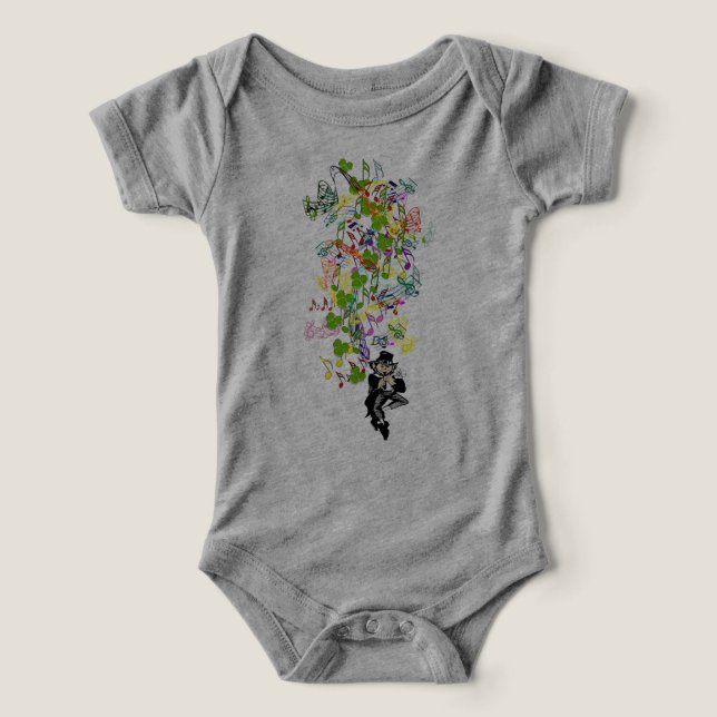 Lucky Leprechaun mit Kleeblättern (Design Vorderseite)