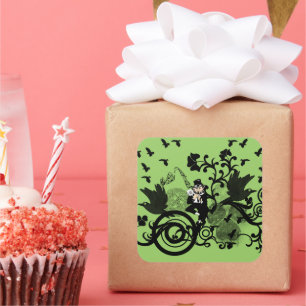 Lucky Leprechaun Quadratischer Aufkleber