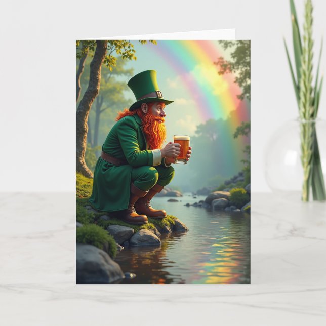 Lucky Leprechaun Rainbow Day Card Karte (Vorderseite)