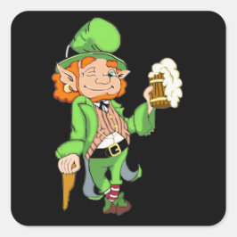 Lucky Leprechaun Square Stickers