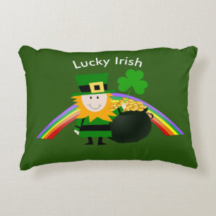 Lucky Leprechaun St Patrick's Day Accent Pillow Zierkissen