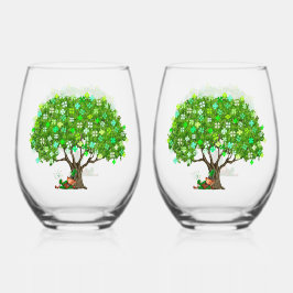 Lucky Leprechaun Stemless Wine Glasses Weinglas Ohne Stiel