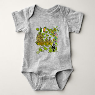 Lucky Leprechaun und seine irische Burg Baby Strampler