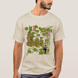Lucky Leprechaun und seine irische Burg T-Shirt
