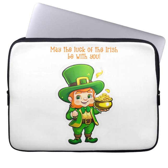 Lucky Leprechauns Schatz Laptopschutzhülle (Vorderseite)