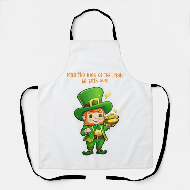 Lucky Leprechauns Schatz Schürze (Vorderseite)