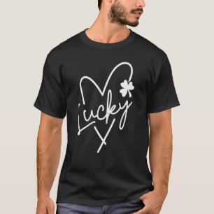 Lucky Liebe Herz Kleeblatt C Frauen Grün 1 T-Shirt