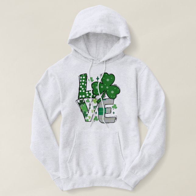 Lucky LIEBE St. Patrick's Day Hoodie (Design vorne)