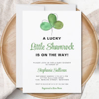 Lucky Little Shamrock Baby shower Invitation