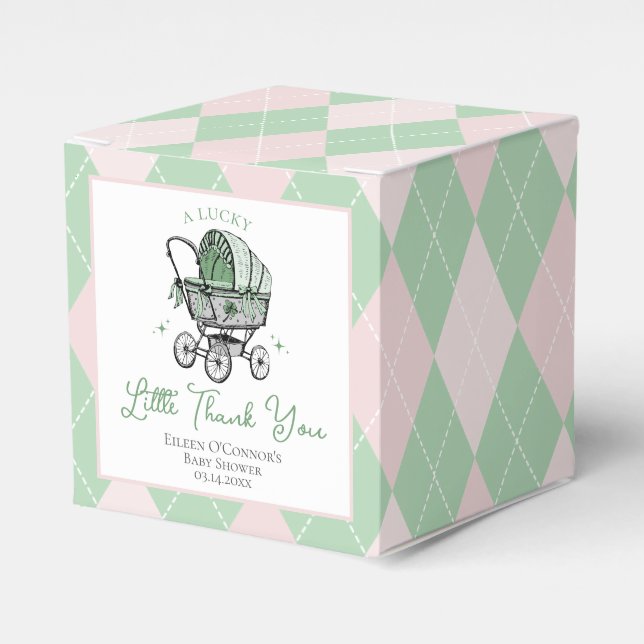Lucky Little Vielen Dank St Patricks Baby Dusche Geschenkschachtel (Vorderseite)
