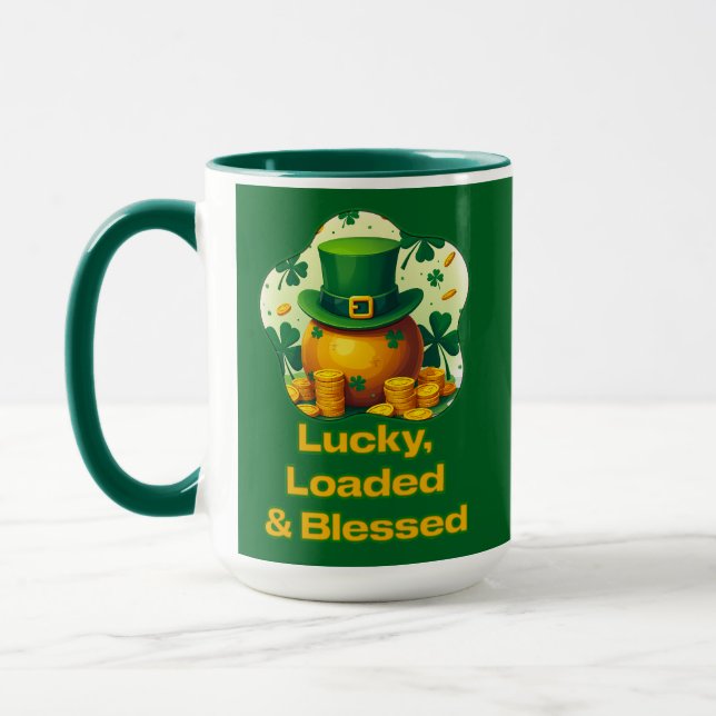 Lucky Loaded Blessed St Patrick’s Day  - caneca Tasse (Links)