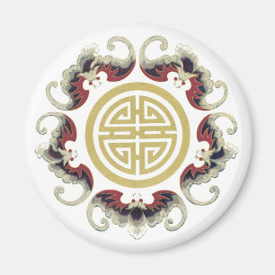 Lucky Longevity Chinese Charm Magnet